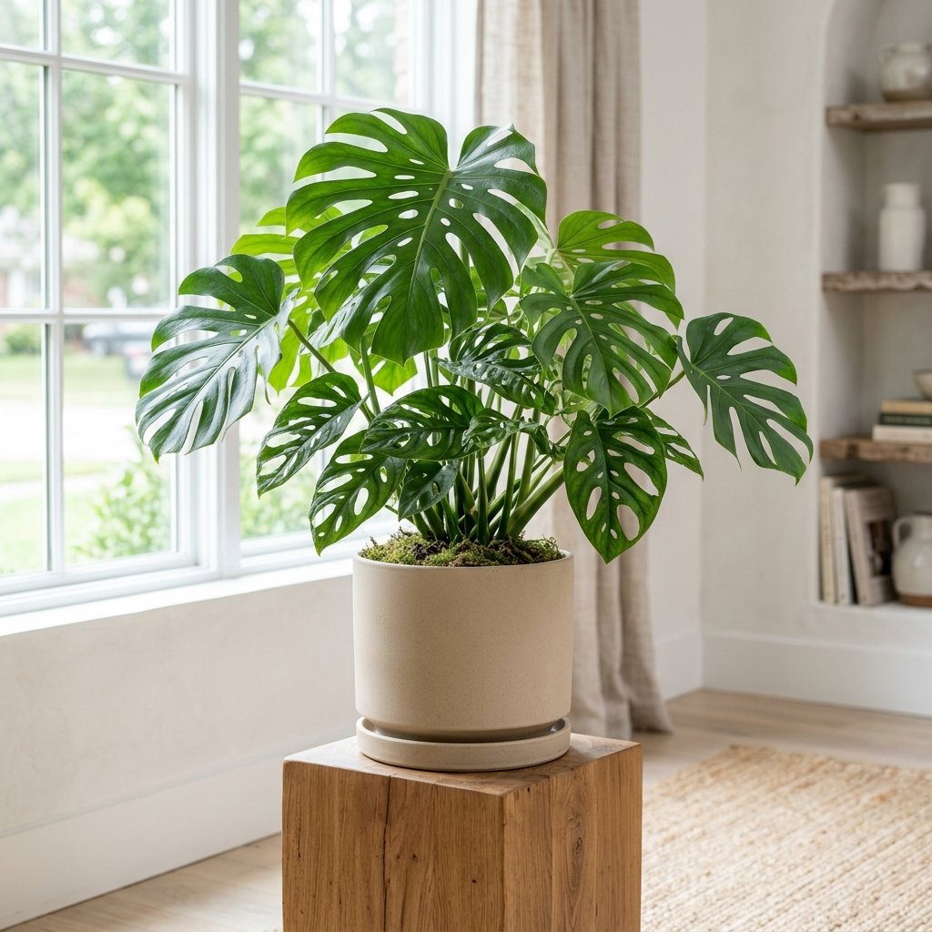Lush Indoor Monstera Foliage